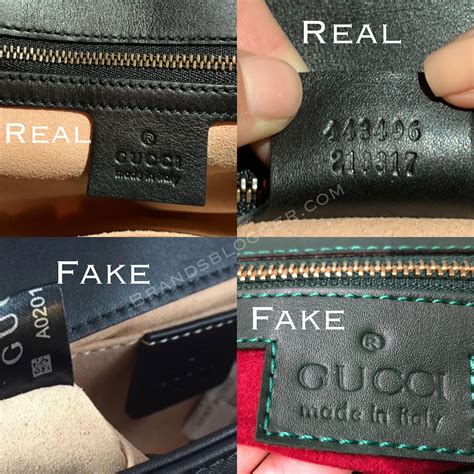 gucci black on black fake vs real|check gucci serial number.